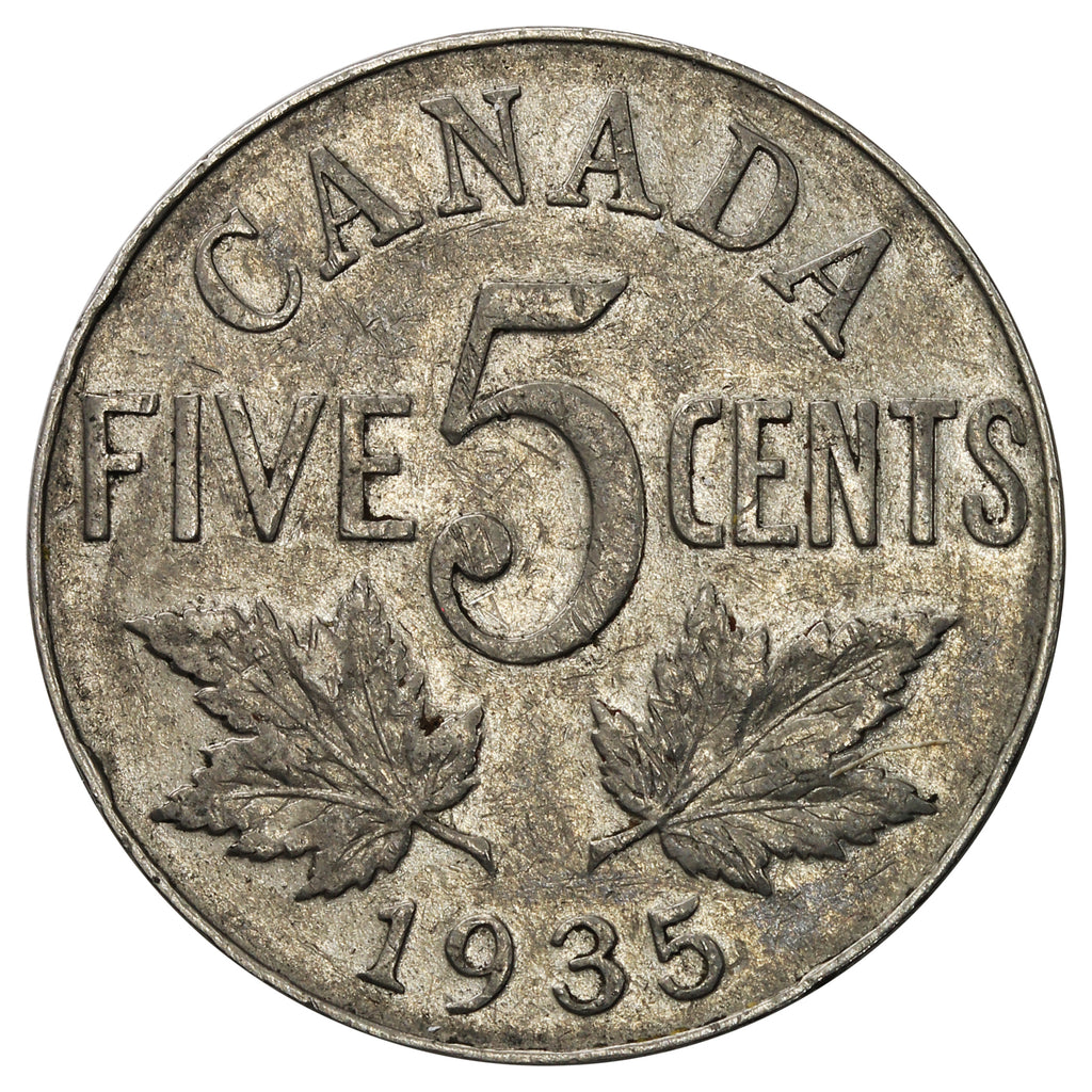 1935 Canada 5-cents F-VF (F15)