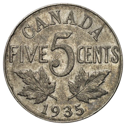 1935 Canada 5-cents F-VF (F15)