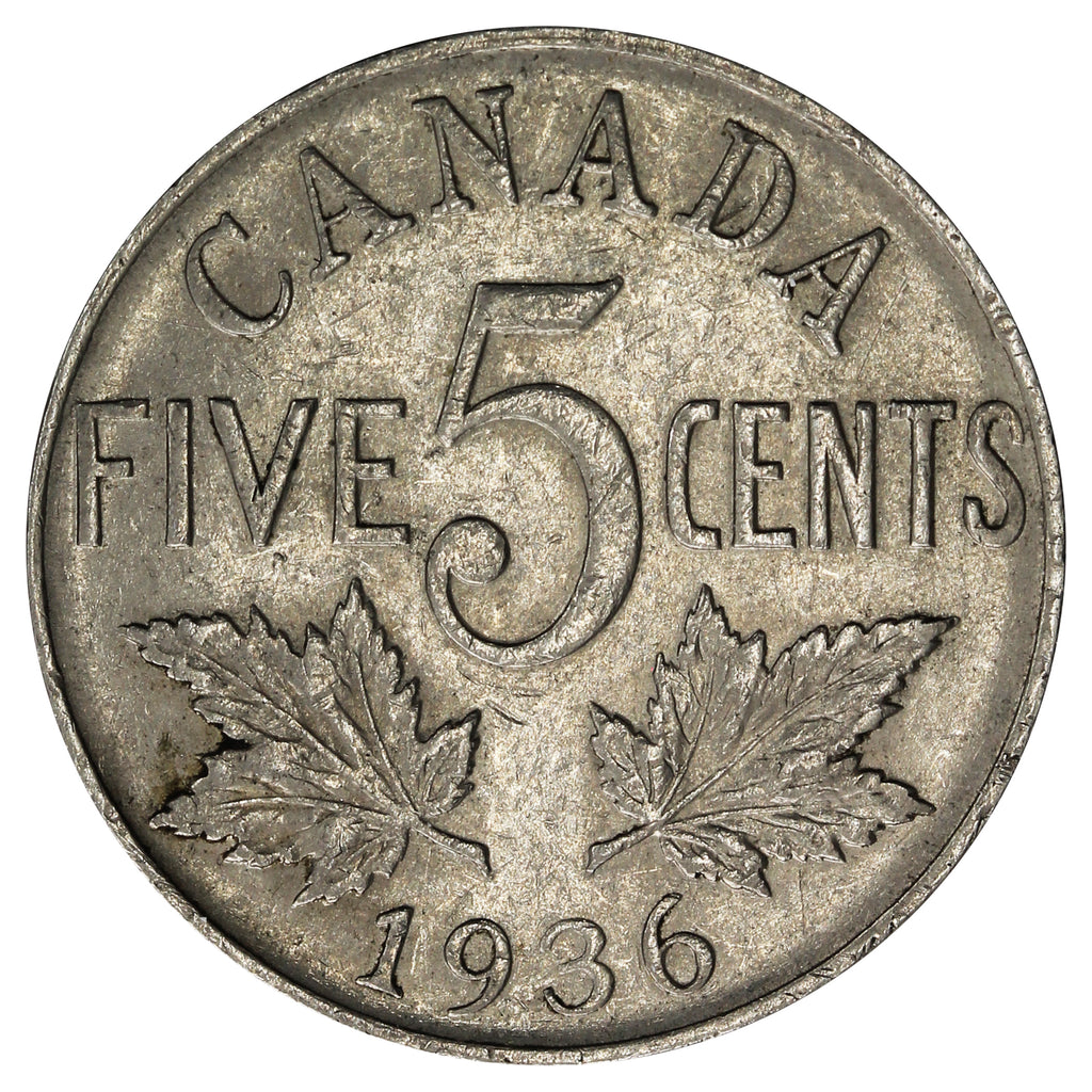 1936 Canada 5-cents Extra Fine (EF40)