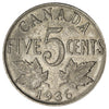 1936 Canada 5-cents Very Fine (VF20)