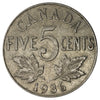 1936 Canada 5-cents Fine (F12)