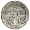 1936 Canada 5-cents AU-UNC (AU55)