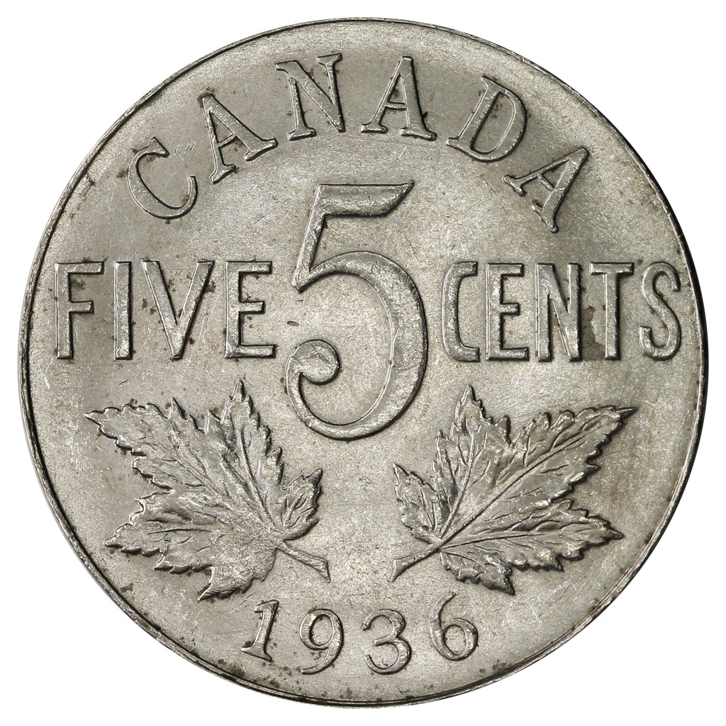 1936 Canada 5-cents Brilliant Uncirculated (MS63) $