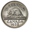1938 Canada 5-cents AU-UNC (AU55)