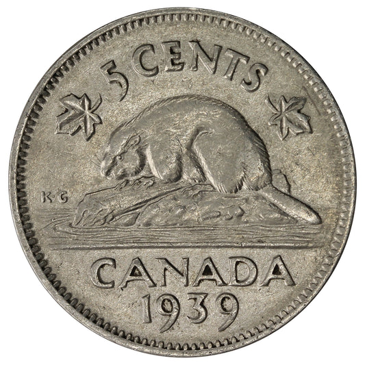 1939 Canada 5-cents Circulated