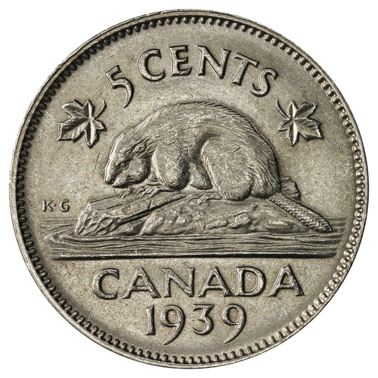 1939 Canada 5-cents Brilliant Uncirculated (MS63) $