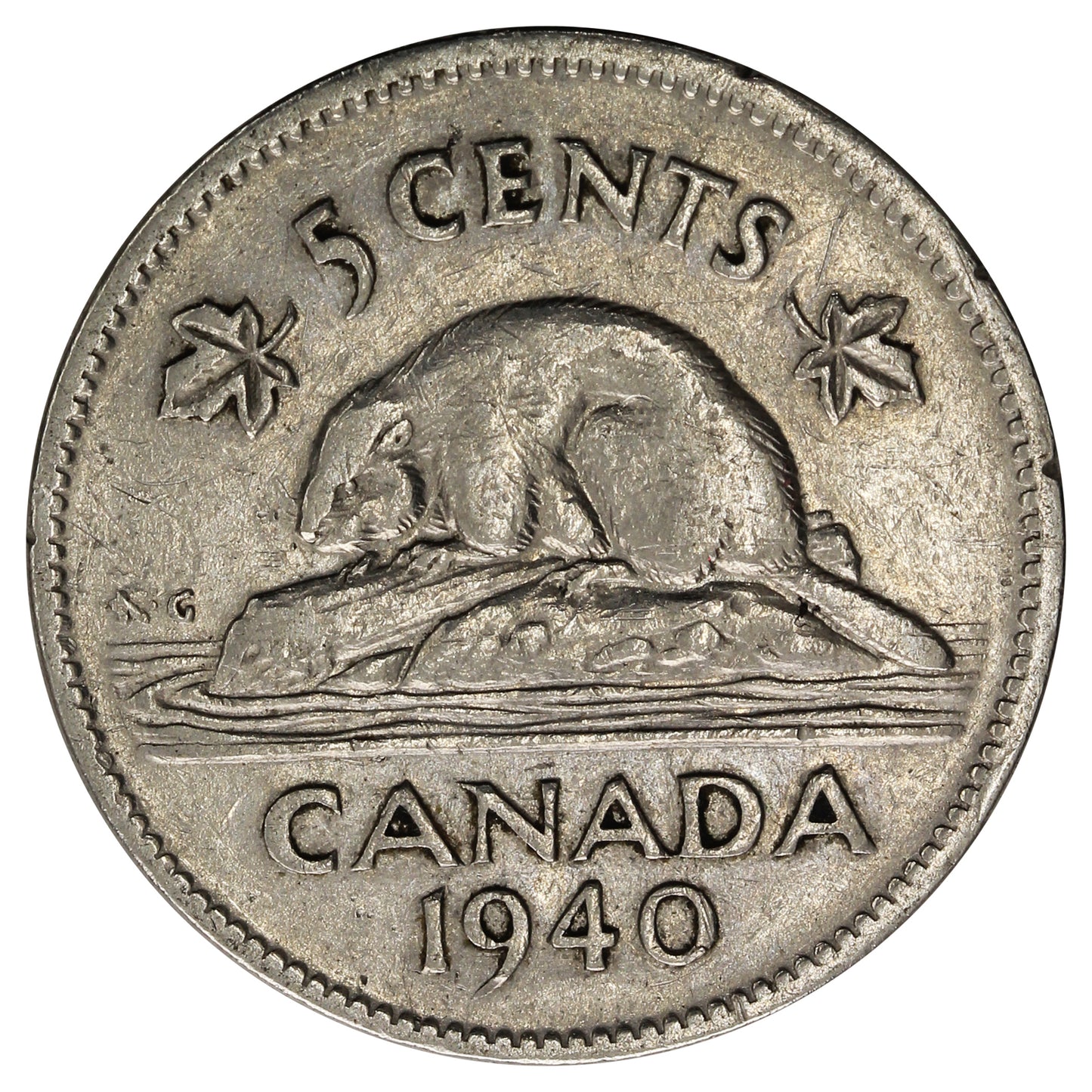 1940 Canada 5-cents F-VF (F15)