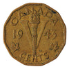 1943 Tombac Canada 5-cents Circulated
