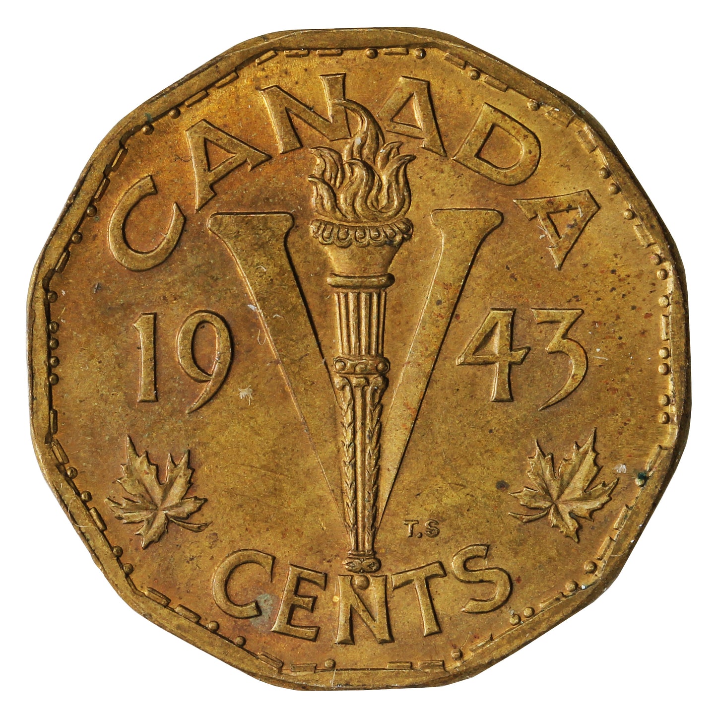 1943 Tombac Canada 5-cents Brilliant Uncirculated (MS63)