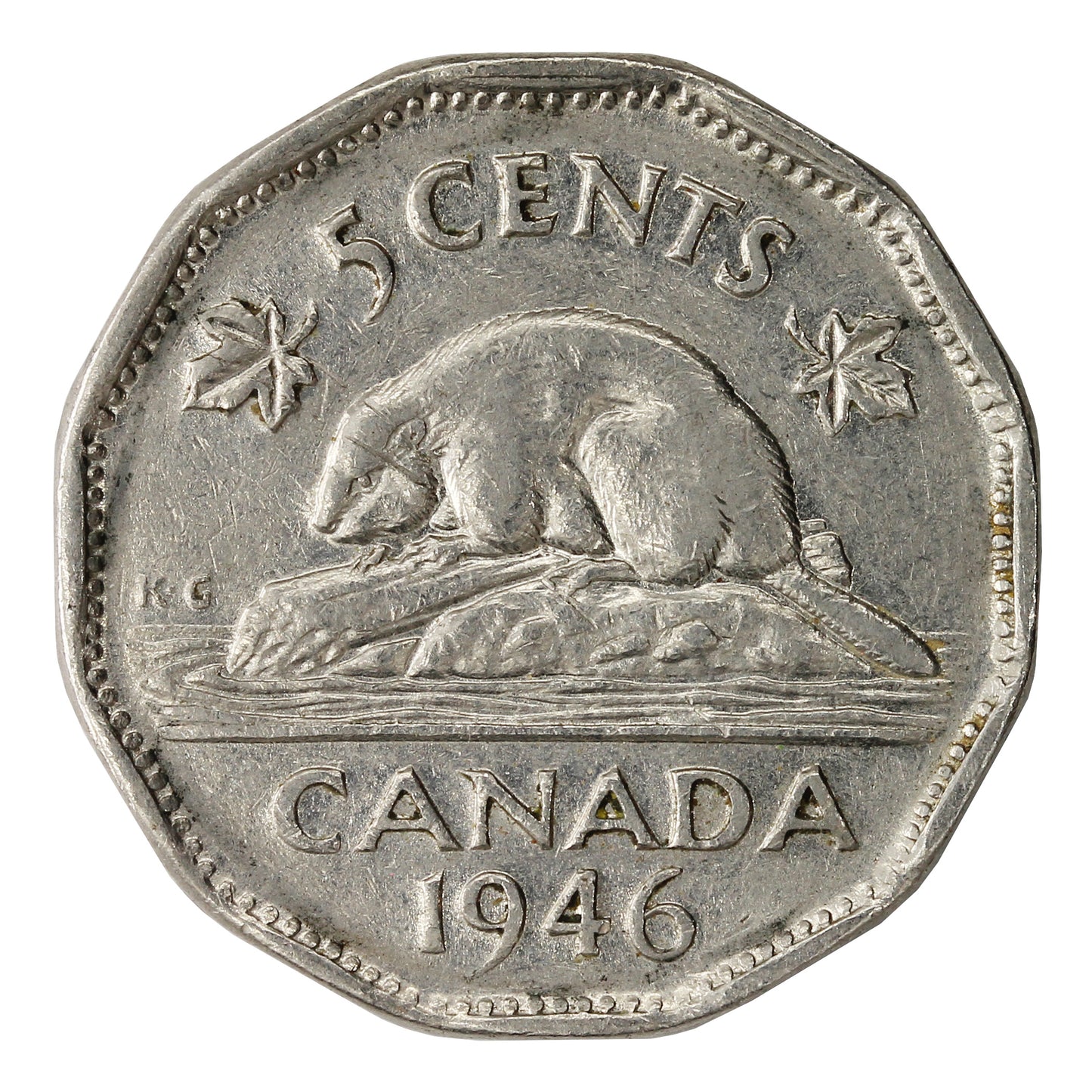 1946 Canada 5-cents F-VF (F15)