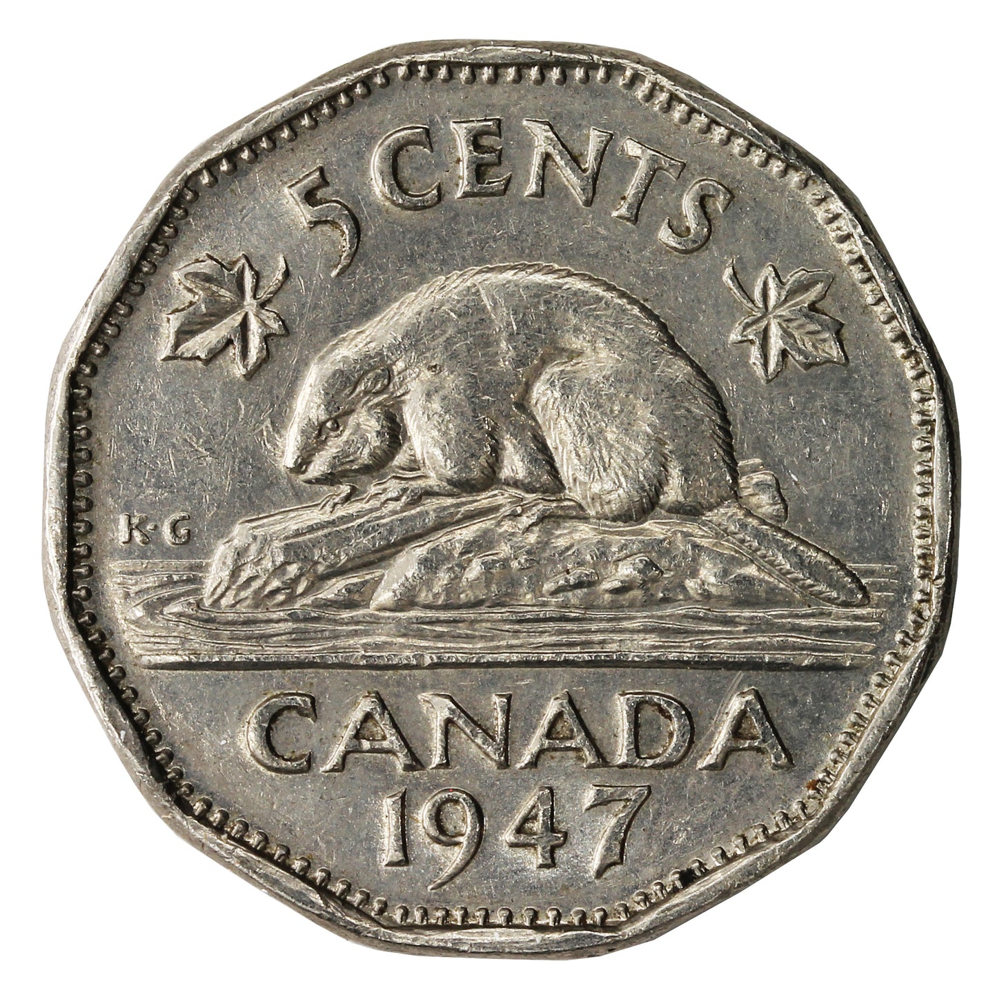 1947 Canada 5-cents VF-EF (VF30)
