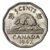 1947 Maple Leaf Canada 5-cents VF-EF (VF30)