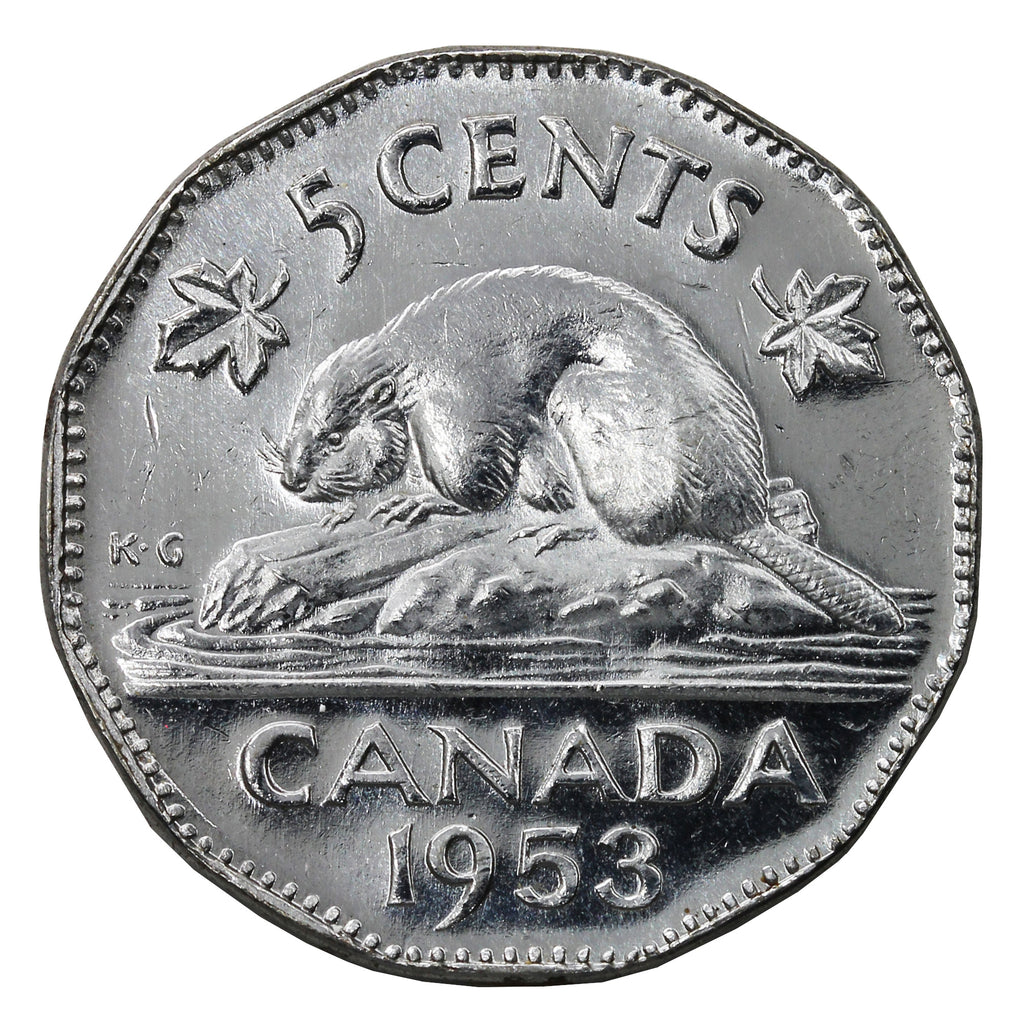 1953 NSS Canada 5-cents AU-UNC (AU55)