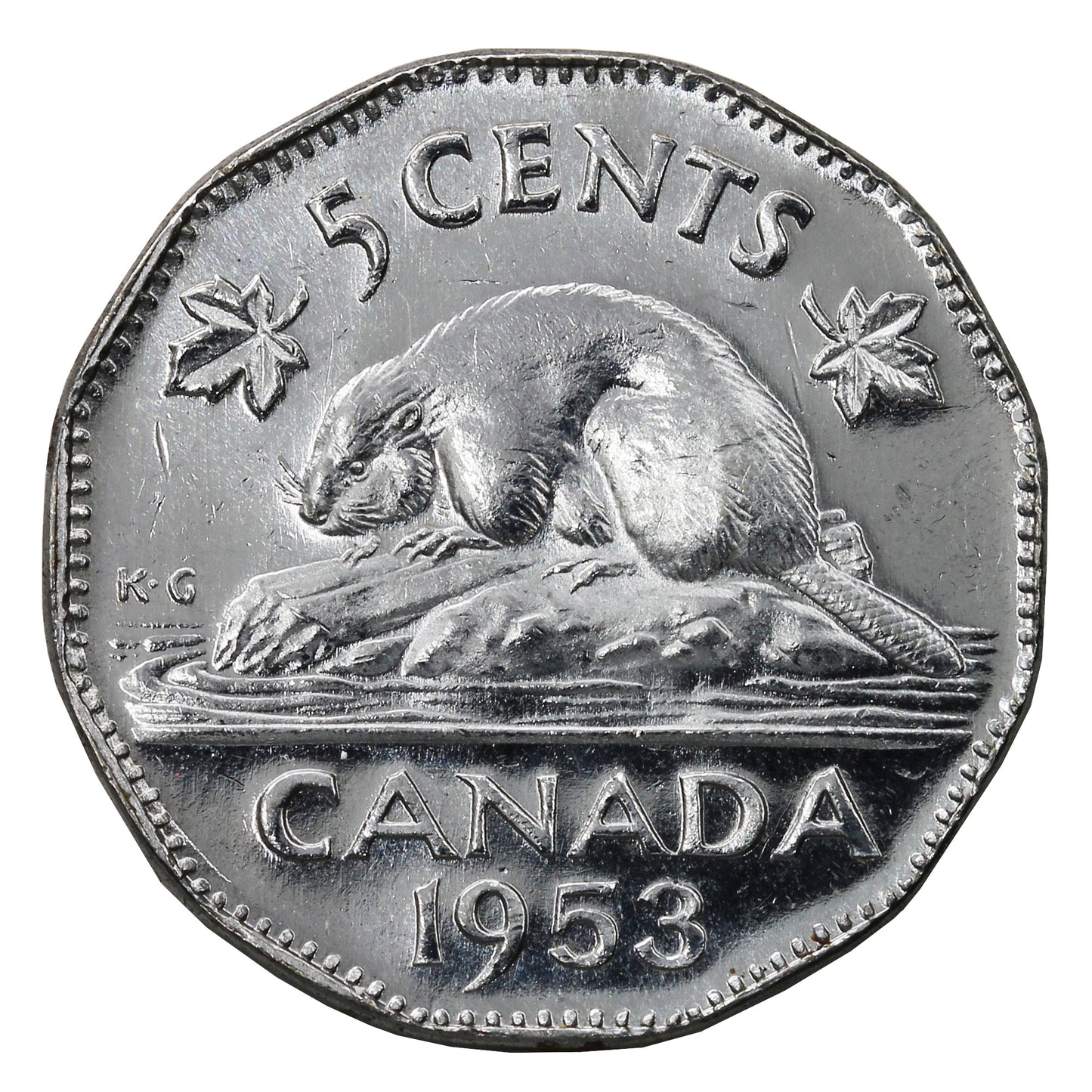 1953 NSS Canada 5-cents AU-UNC (AU55)