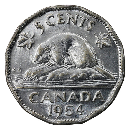 1954 Canada 5-cents VF-EF (VF-30)