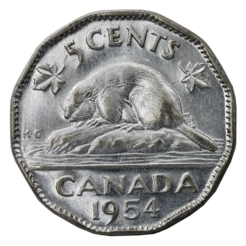 1954 Canada 5-cents Circulated