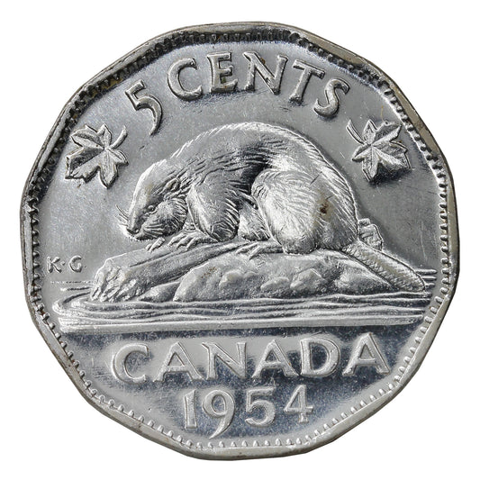 1954 Canada 5-cents EF-AU (EF-45)