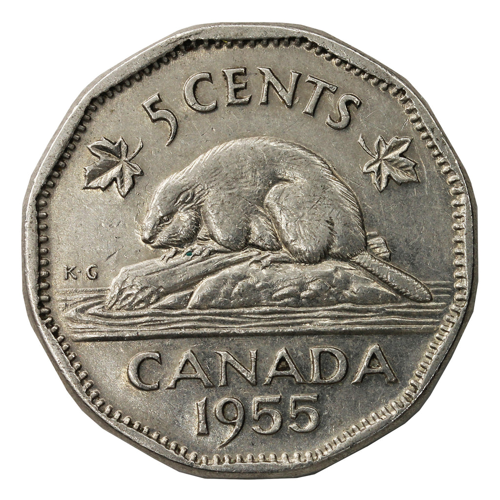 1955 Canada 5-cents Circulated