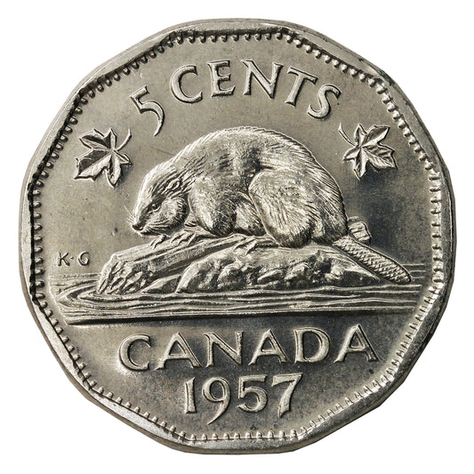 1957 Canada 5-cents Proof Like