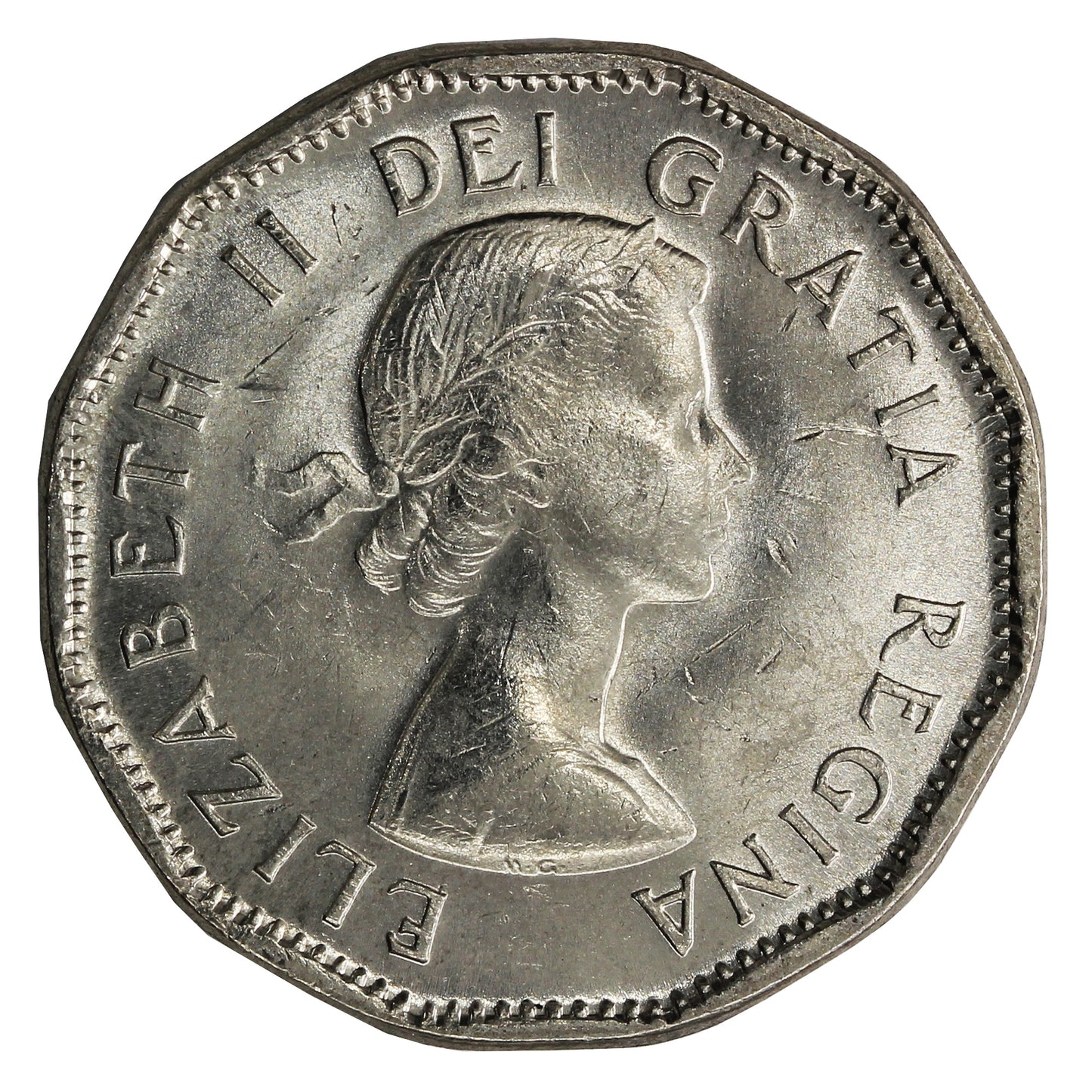 1957 Canada 5-cents UNC+ (MS62)