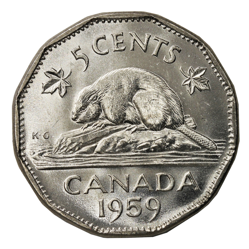 1959 Canada 5-cents Brilliant Uncirculated (MS63)