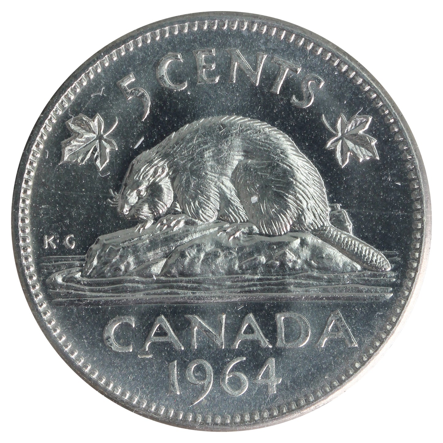 1964 Canada 5-cents ICCS Certified MS65