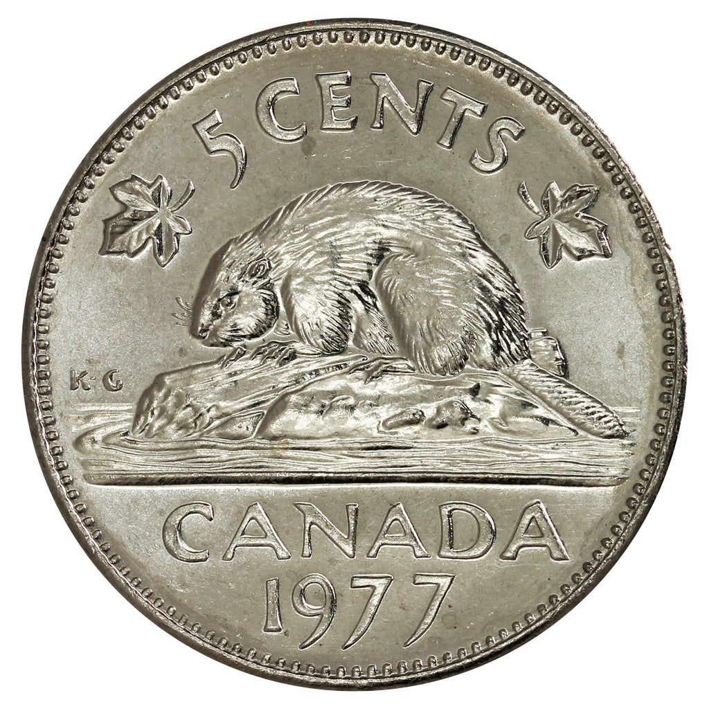 1977 High 7 Canada 5-cents Brilliant Uncirculated (MS63)