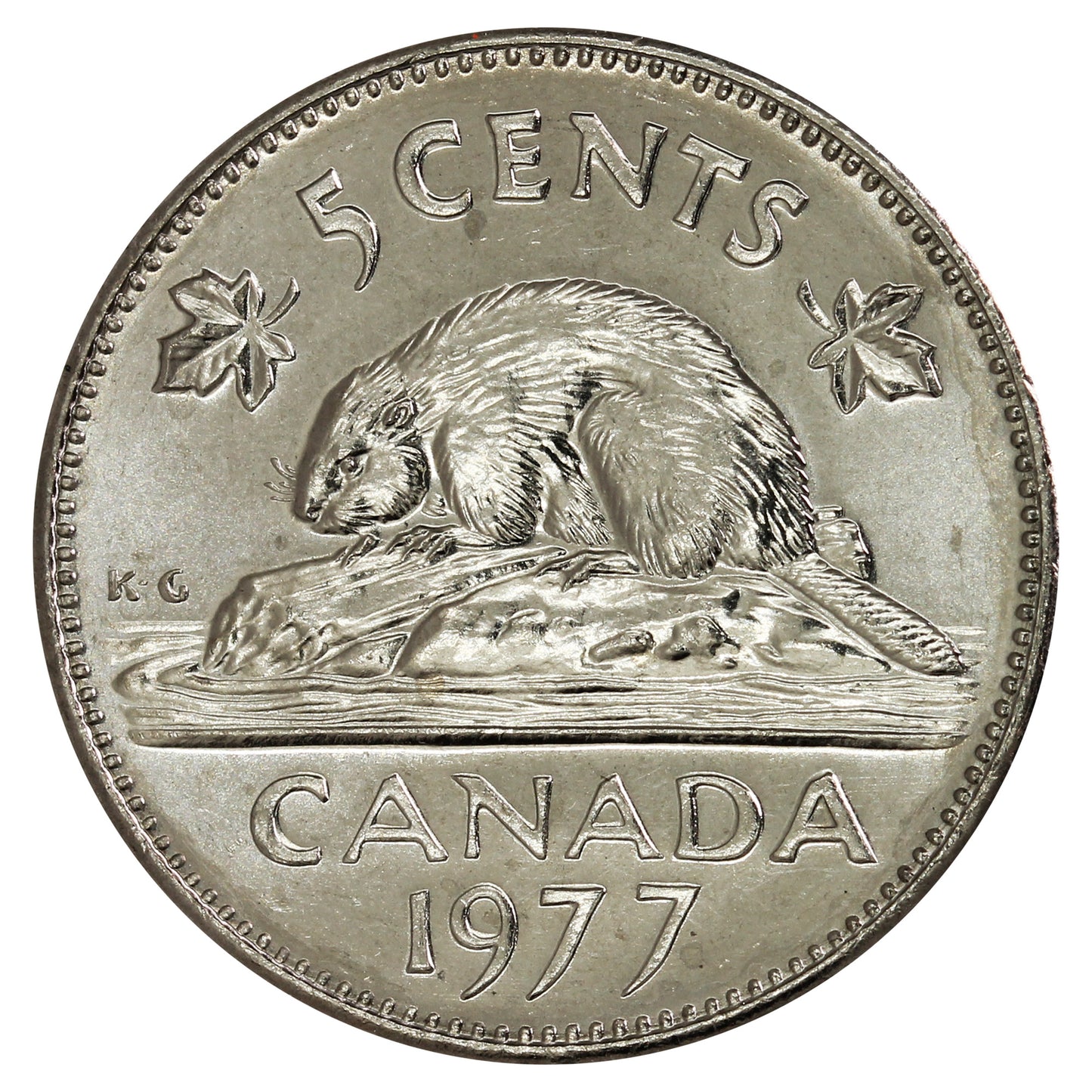 1977 High 7 Canada 5-cents Brilliant Uncirculated (MS63)