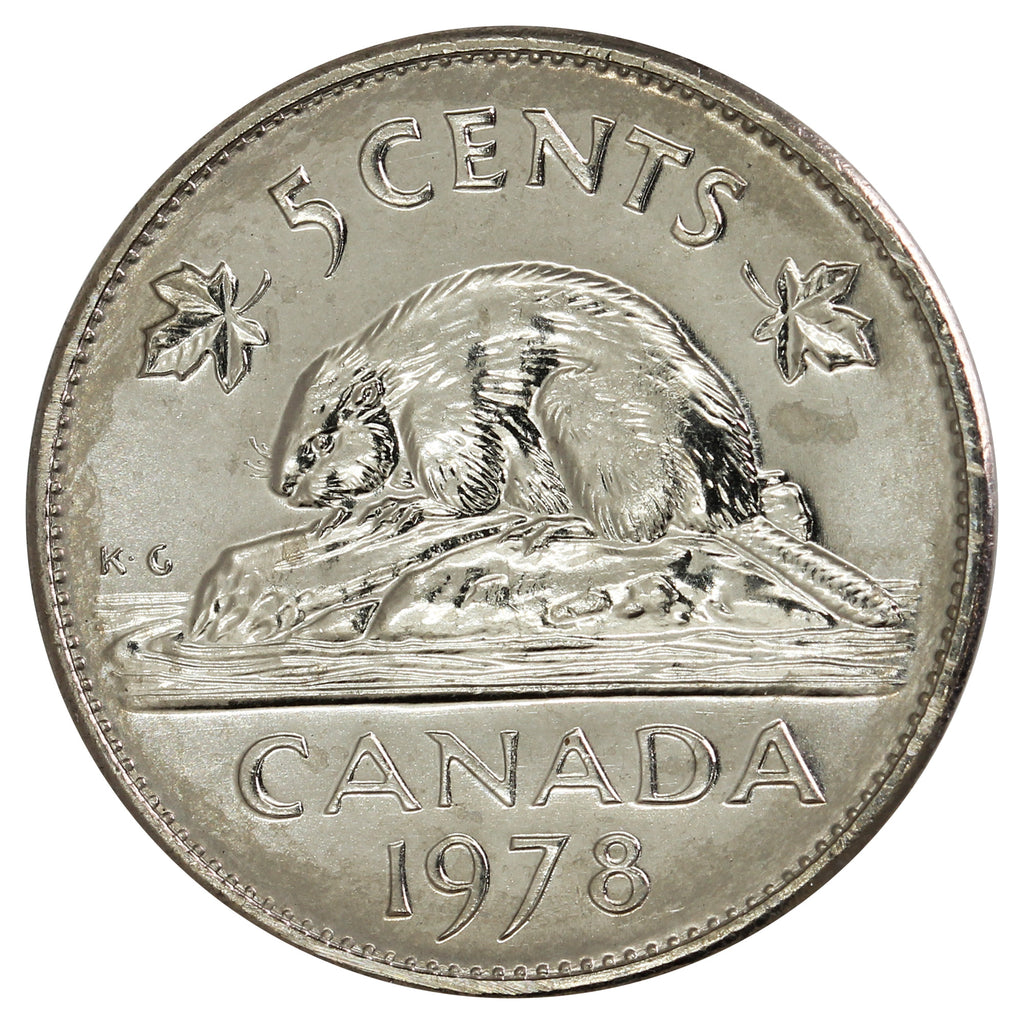 1978 Canada 5-cents Brilliant Uncirculated (MS63)
