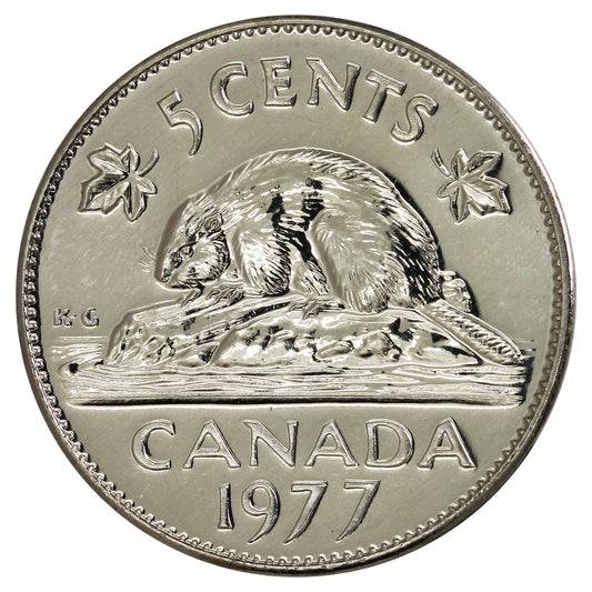 1977 Canada 5-cents Proof Like (High 7 Only)