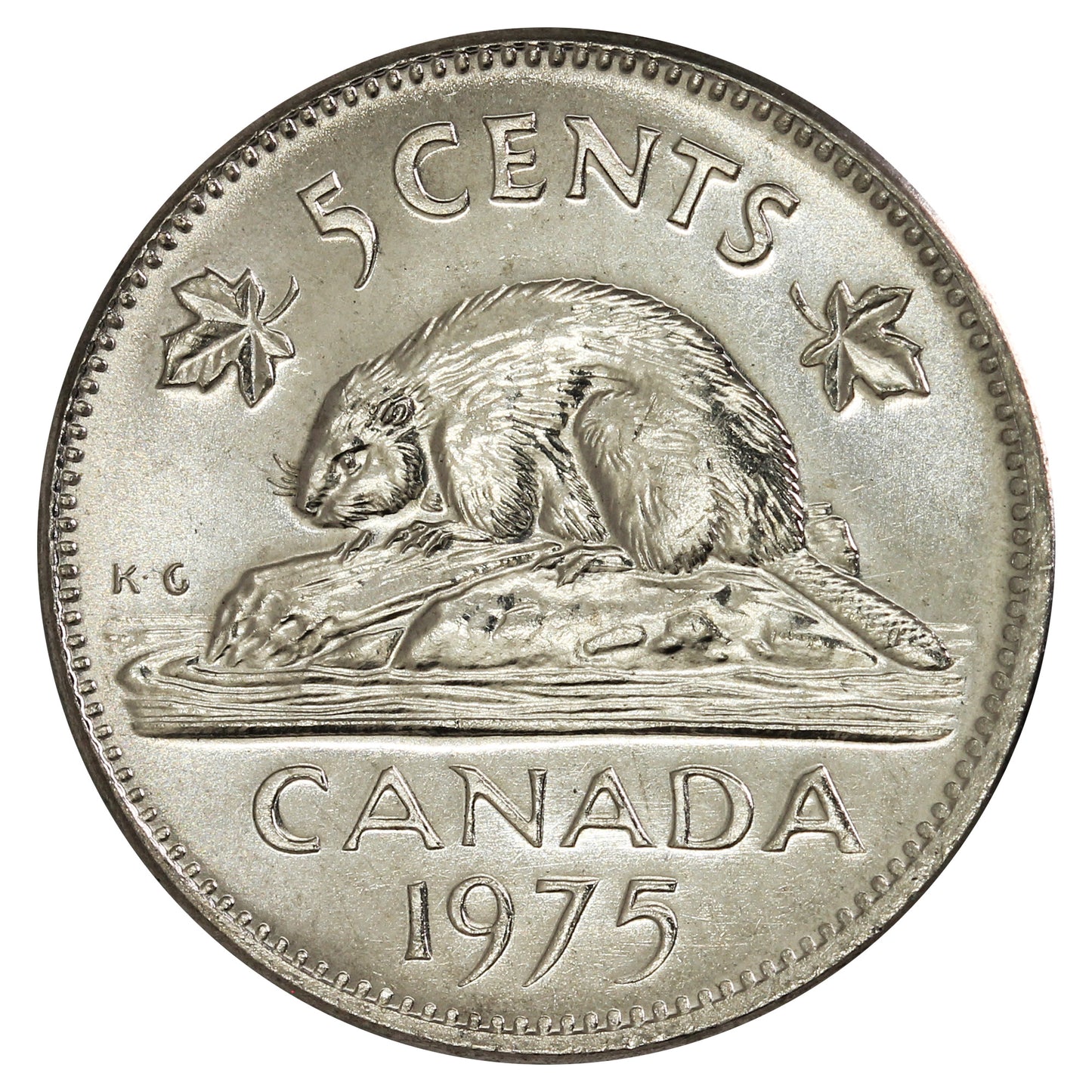 1975 Canada 5-cents Brilliant Uncirculated (MS63)