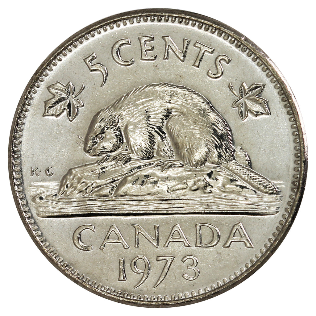 1973 Canada 5-cents Brilliant Uncirculated (MS63)
