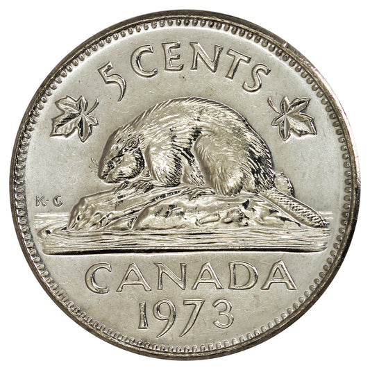 1973 Canada 5-cents Brilliant Uncirculated (MS63)