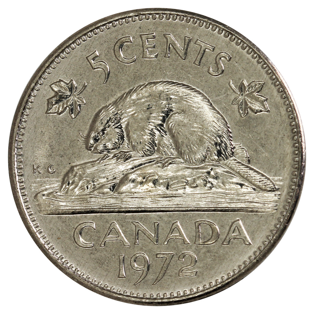 1972 Canada 5-cents Brilliant Uncirculated (MS63)