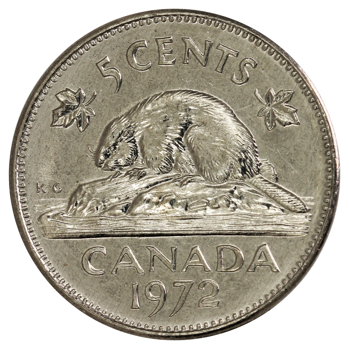 1972 Canada 5-cents Brilliant Uncirculated (MS63)