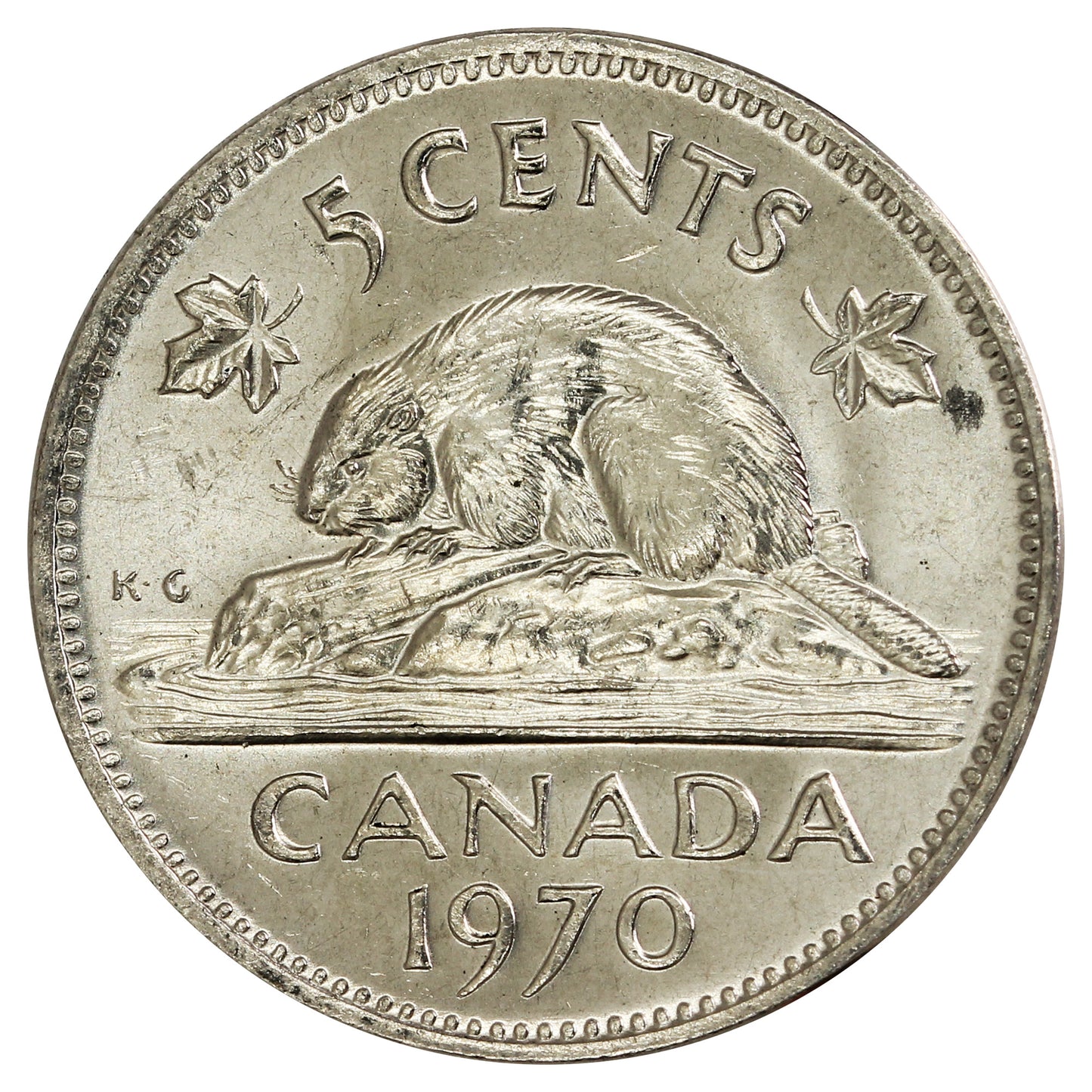 1970 Canada 5-cents Brilliant Uncirculated (MS63)