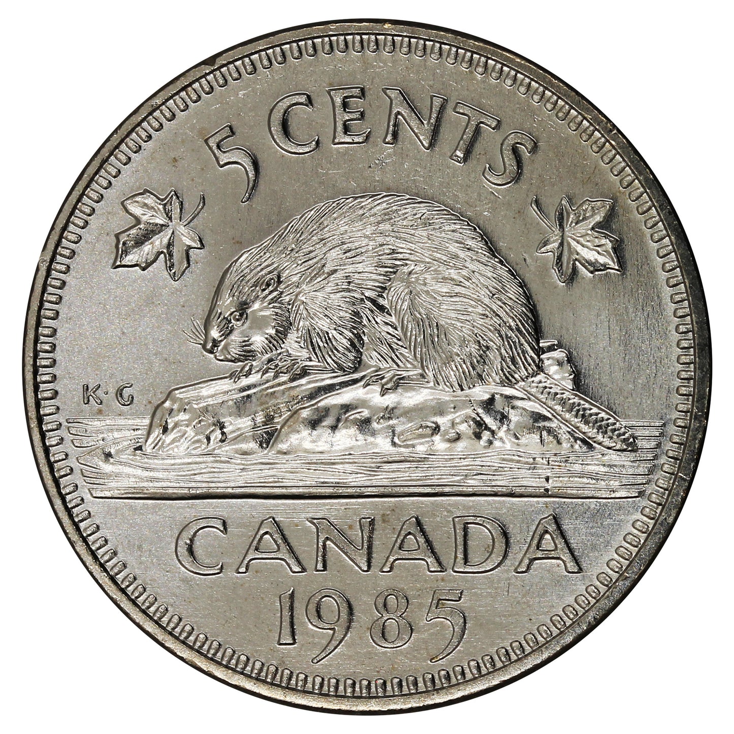 1985 Canada 5-cents Brilliant Uncirculated (MS63)