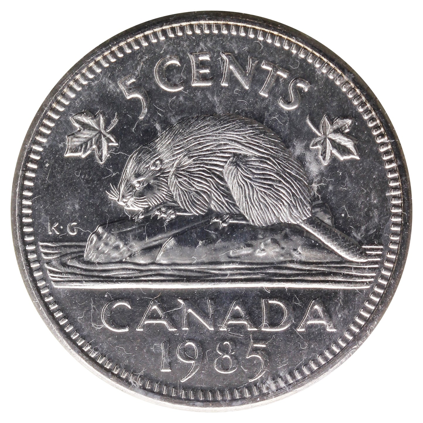 1985 Canada 5-cents ICCS Certified MS65