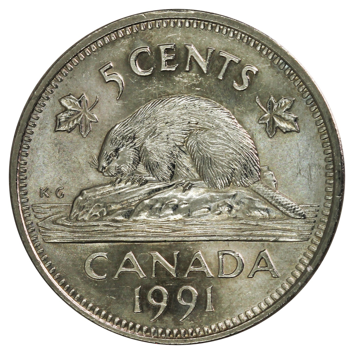 1991 Canada 5-cents Brilliant Uncirculated (MS63)