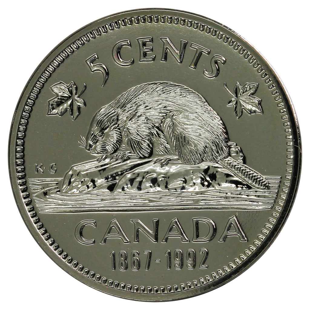 1992 Canada 5-cents Proof Like