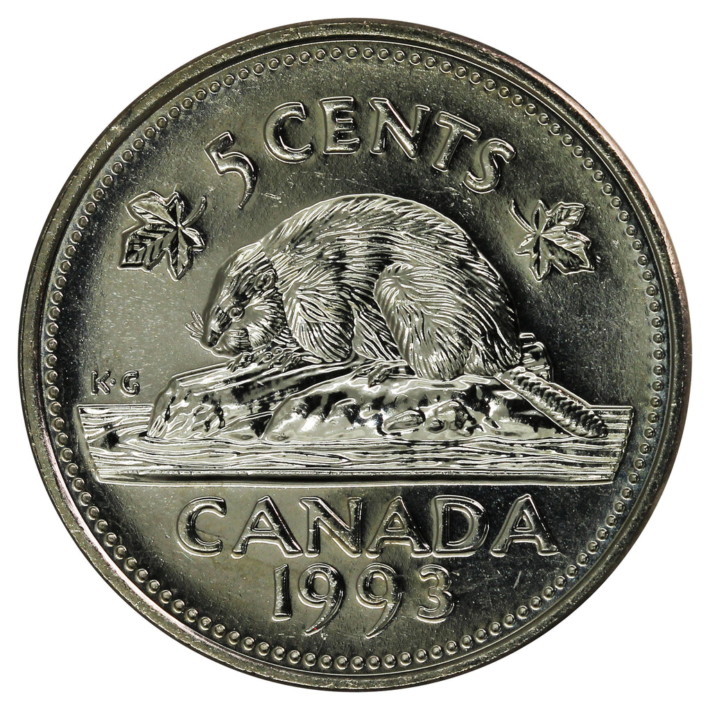 1993 Canada 5-cents Brilliant Uncirculated (MS-63)