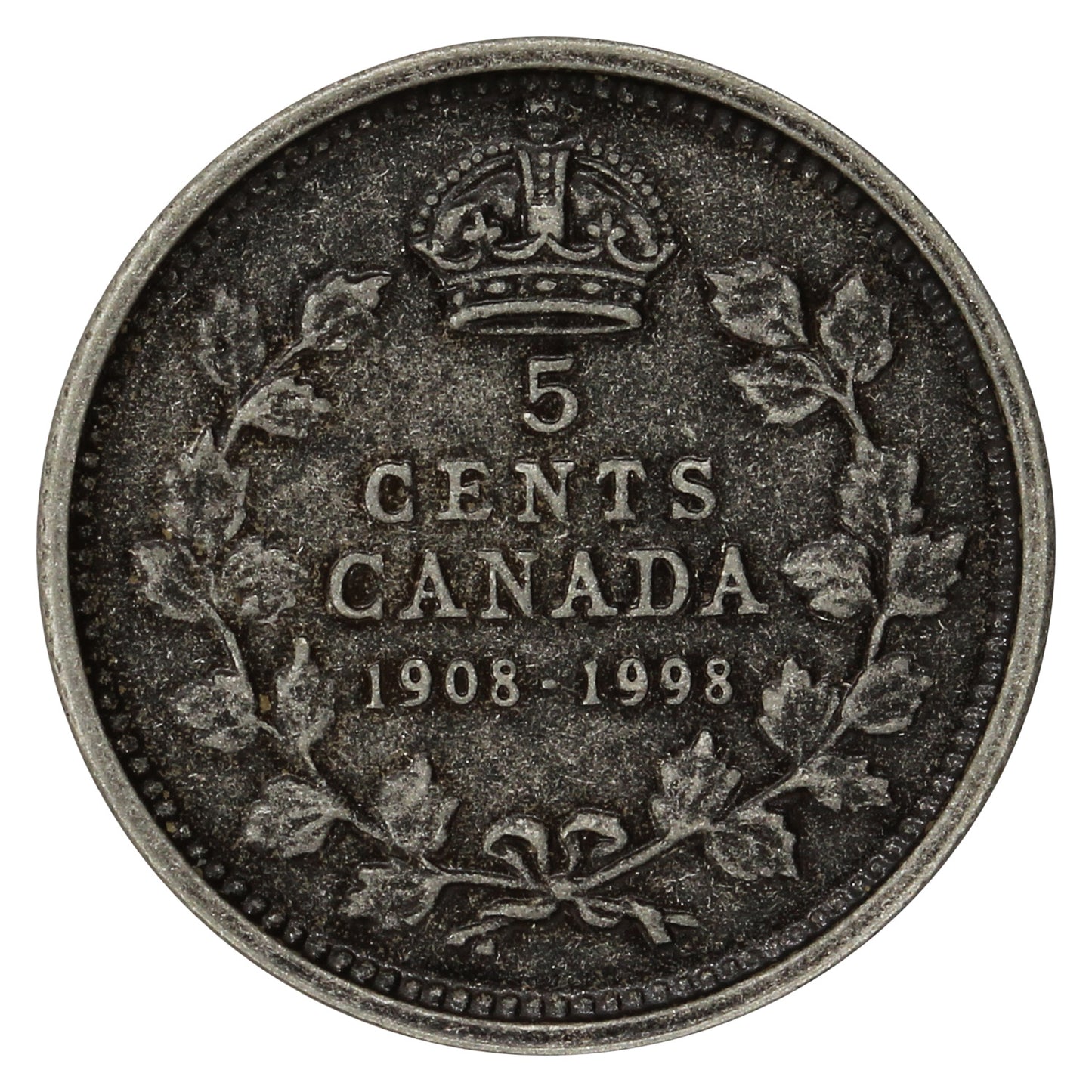 1998 (1908-1998) Antique Canada 5-cents Proof