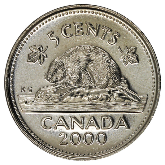 2000P Canada 5-cents Brilliant Uncirculated (MS-63)