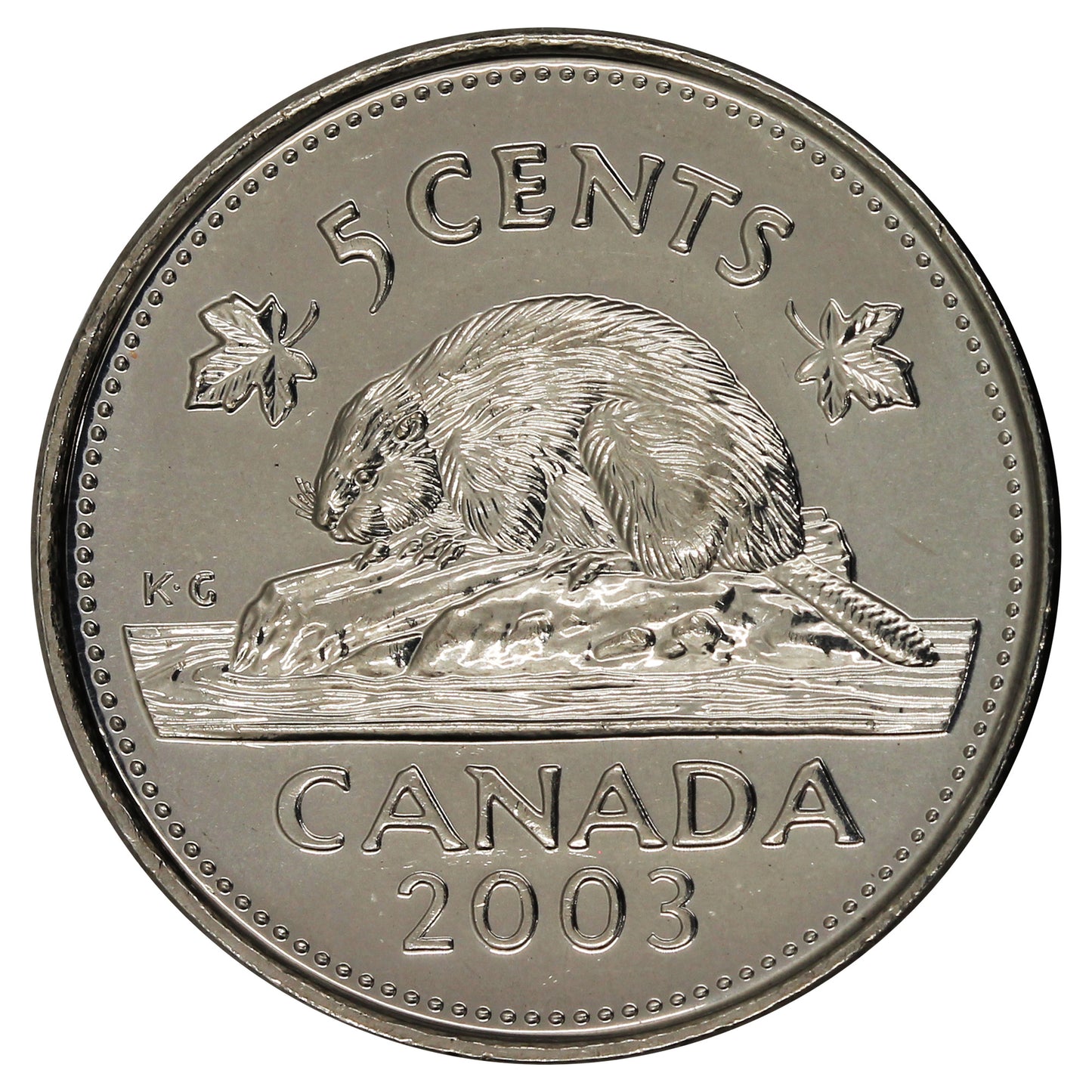 2003P New Effigy Canada 5-cents Brilliant Uncirculated (MS63)