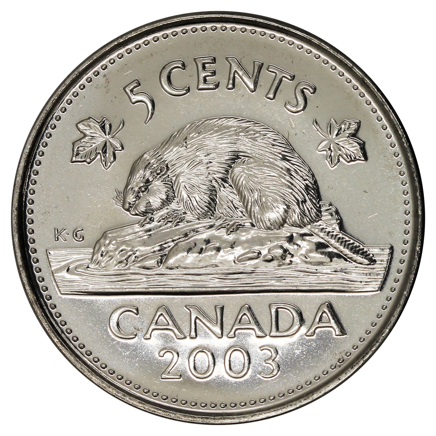 2003P Canada 5-cents Old Effigy Canada 5-cents Brilliant Uncirculated (MS63)