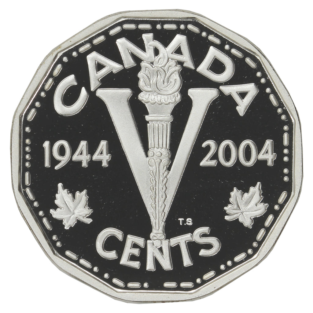2004 D-Day Canada 5-cents Silver Proof