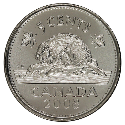2008 Canada 5-cents Brilliant Uncirculated (MS63)