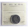 2011 Canada 5-cents ICCS Certified MS66