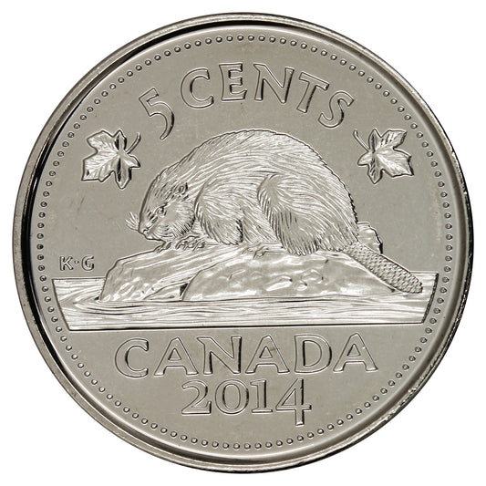 2014 Canada 5-cents Brilliant Uncirculated (MS-63)