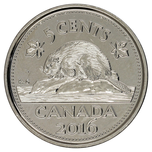 2016 Canada 5-cents Brilliant Uncirculated (MS-63)